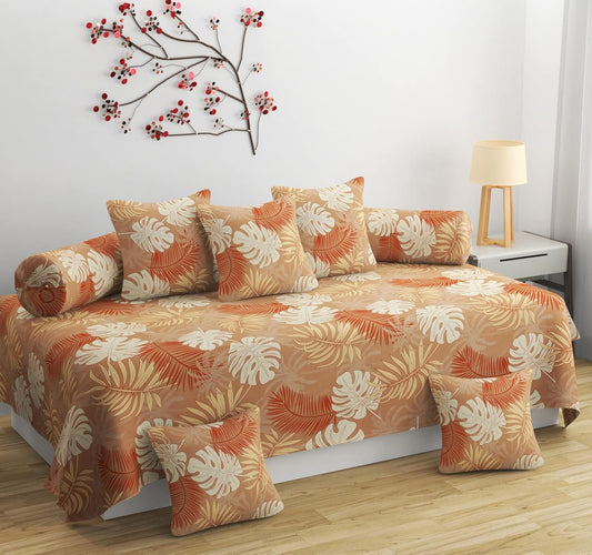 Botanical Bliss Glace Cotton Diwan Set β 8 Piece