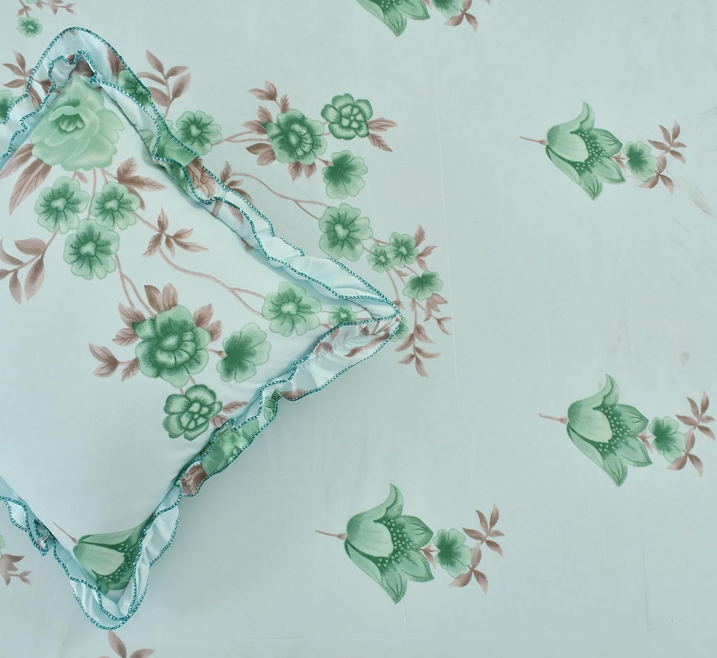 Floral Premium Frilly 200TC Diwan Set – 8 Pcs Floral Collection