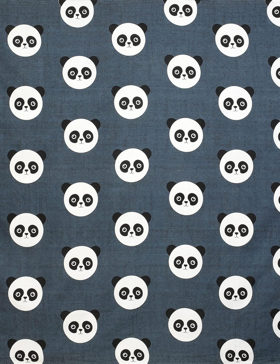 Happy Panda Cartoon Glace Cotton Kids Bedsheet Set (60x90 inches)