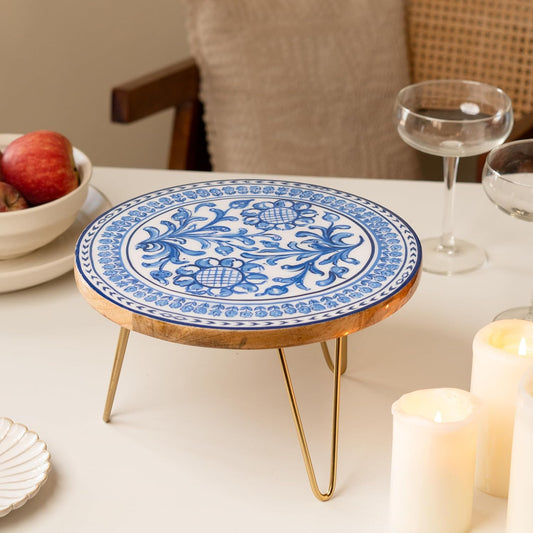 Multi-Purpose Decorative Cake Stand with Metal Legs