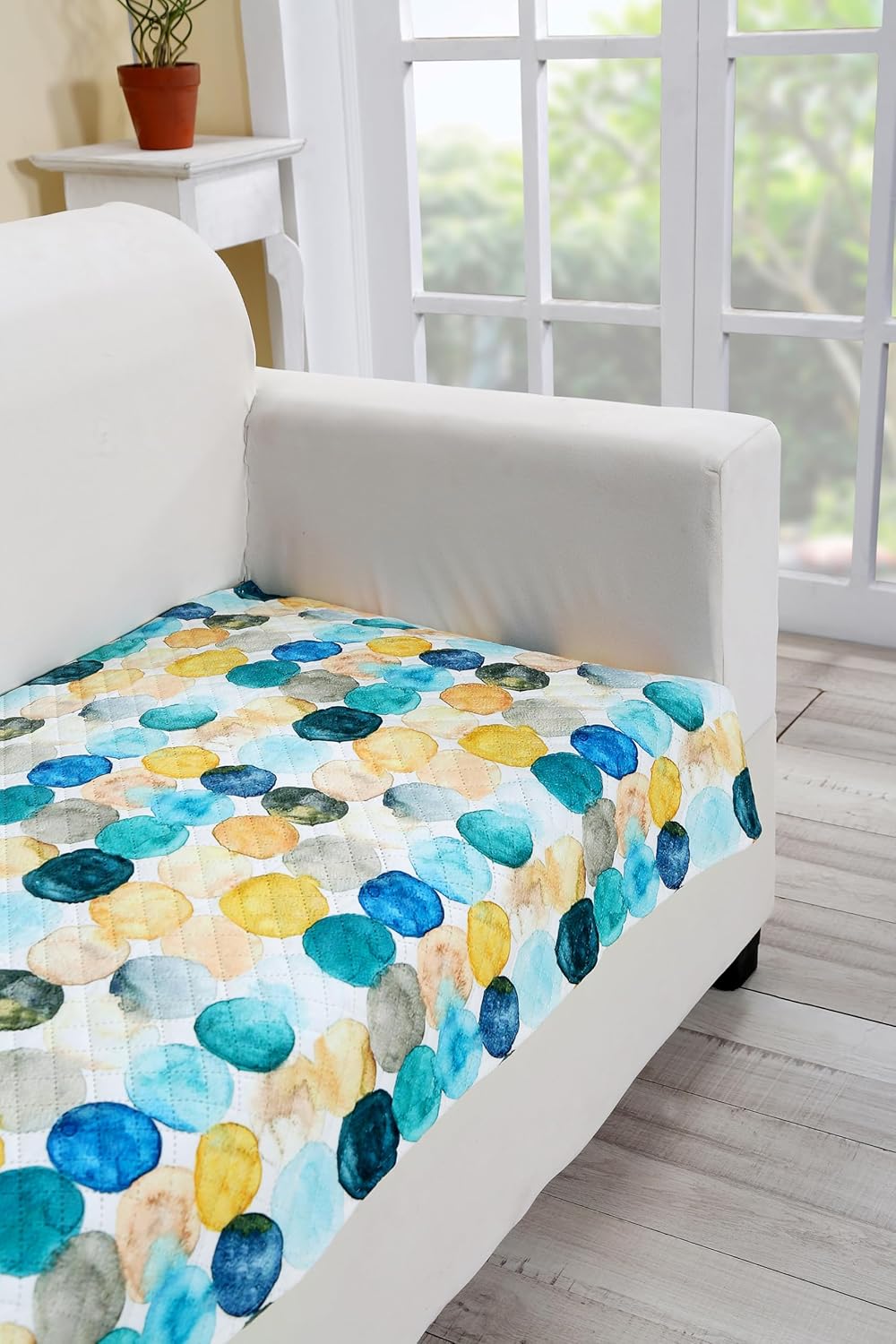 Royal Touch 3D Printed Velvet Sofa Cover – 3 Seater