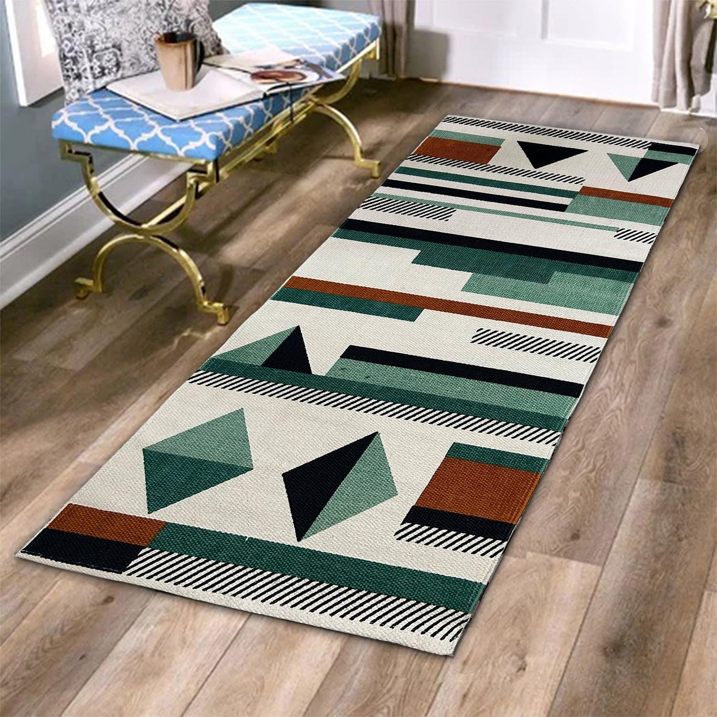 100% Cotton Printed Carpet Runner – 2x5 Feet