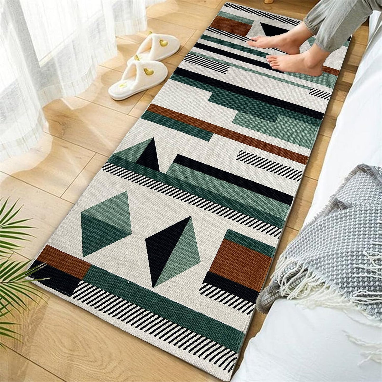 100% Cotton Printed Carpet Runner – 2x5 Feet