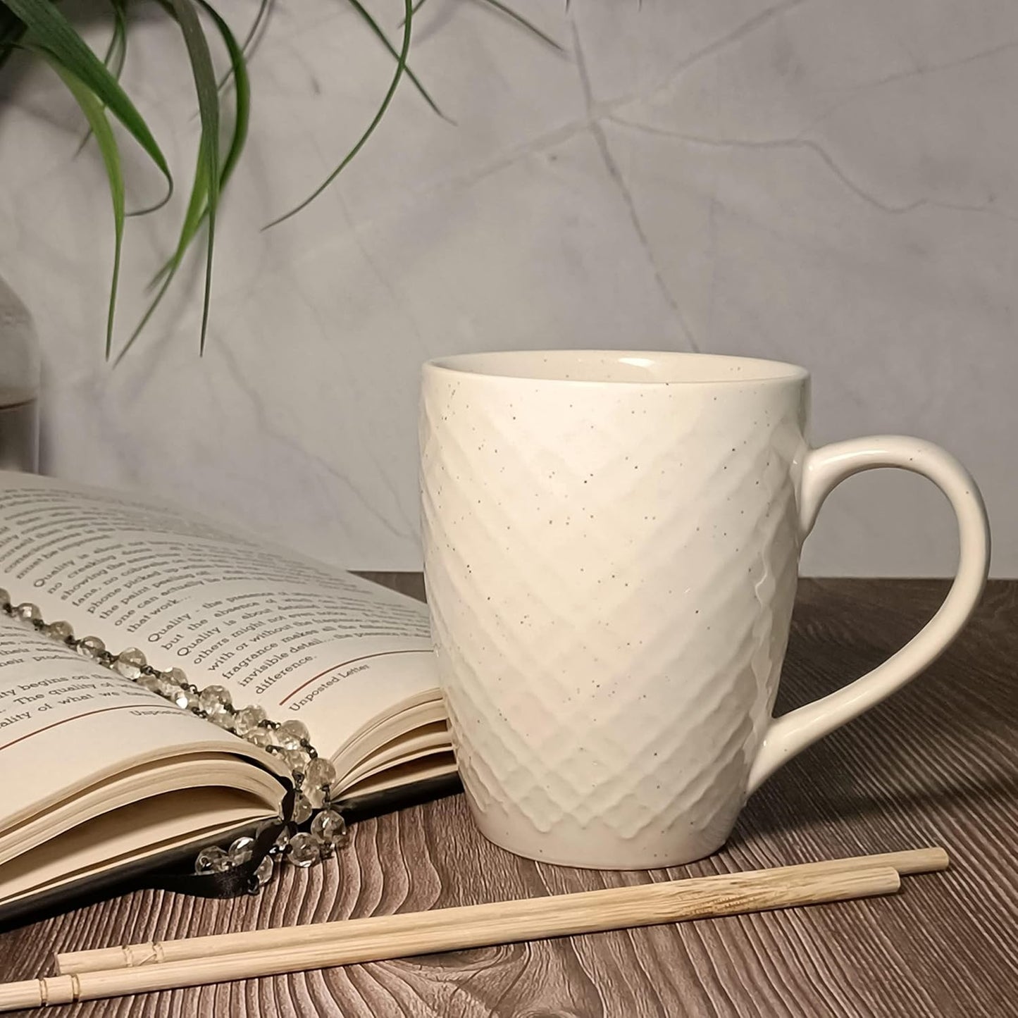 Ceramic Hand-Painted Tea/Coffee Mugs – Set of 2 (250 ml)
