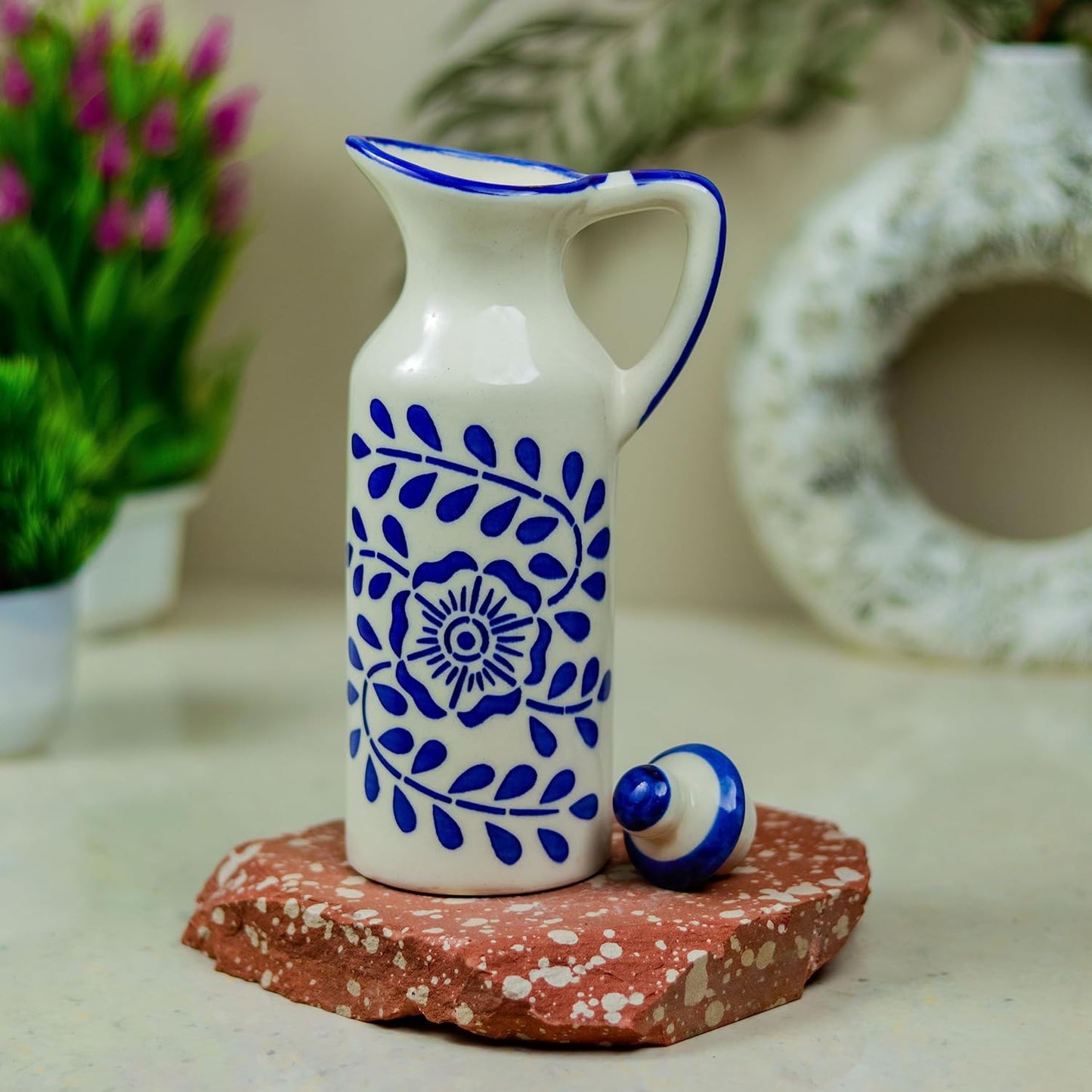 Handmade Ceramic Cooking Oil Dispenser Bottle 500 ml (Set of 2)