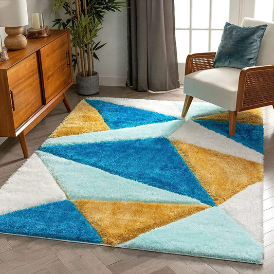 Soft Modern Handwoven 3D Carved Super Soft Area Home Decor Mat / Rug  β 3x5 Feet