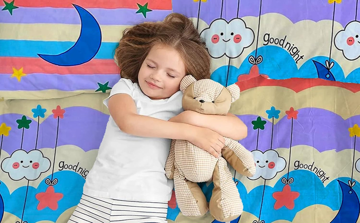 Cartoon Comfort Microfiber Kids Bedsheet Set – Double (90x90 inch)