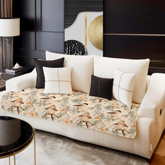 Velvet Animal Print Sofa Cover Set β 3 Seater