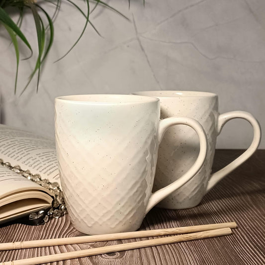 Ceramic Hand-Painted Tea/Coffee Mugs – Set of 2 (250 ml)