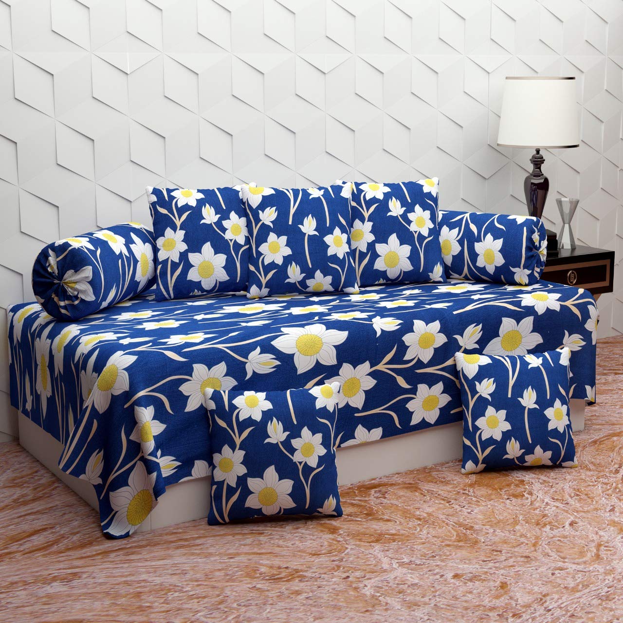 Regal Elegance Frill 8-Piece Cotton Diwan Set