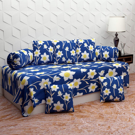 Regal Elegance Frill 8-Piece Cotton Diwan Set