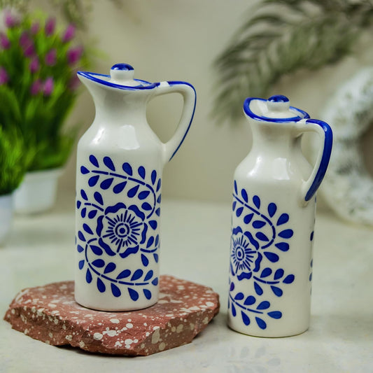 Handmade Ceramic Cooking Oil Dispenser Bottle 500 ml (Set of 2)