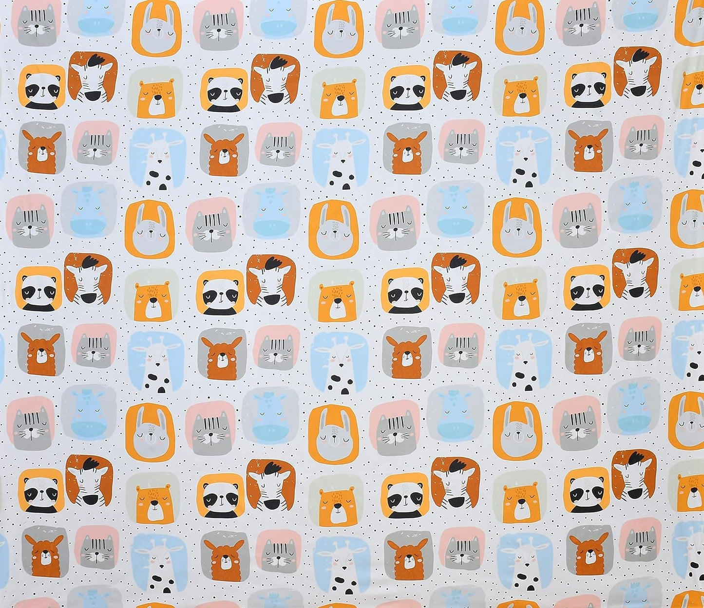 Off-White Animal Print Kids Bedsheet Set – Soft Cotton Feel