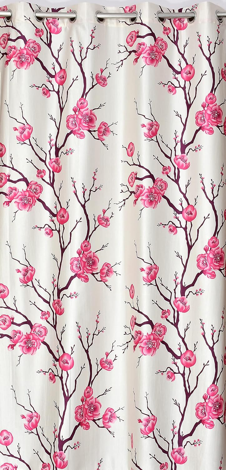 Floral Stylish Polyester Curtains – Set of 3