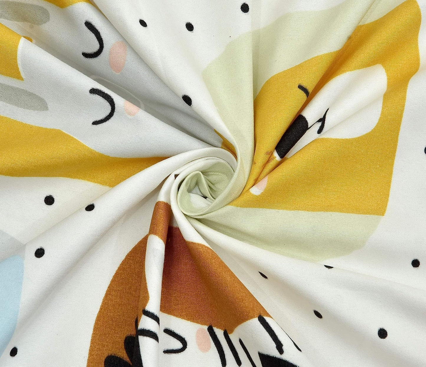 Off-White Animal Print Kids Bedsheet Set – Soft Cotton Feel
