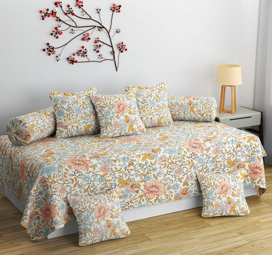 FloraCharm 8-Piece Premium Diwan Set
