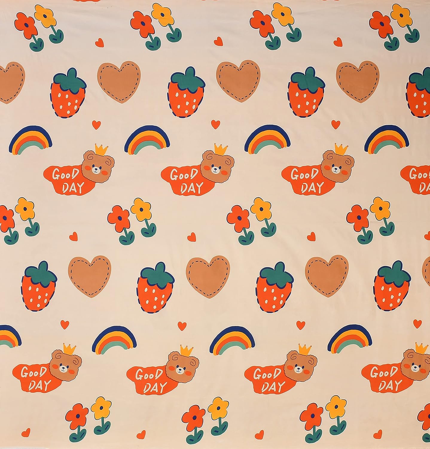 Peach Safari Kids Bedsheet Set – Soft Cotton Feel