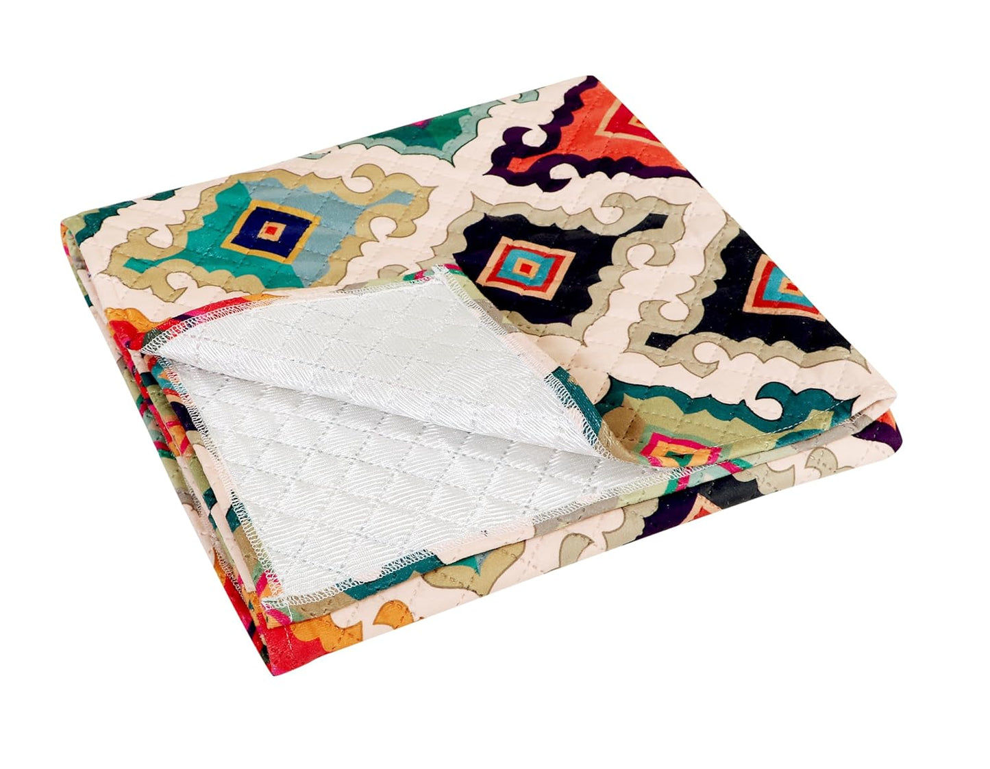 Velvura Ethnic Velvet Sofa Cover Mats – 3 Seater (Set of 2)