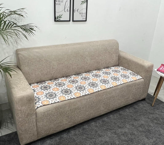 Ethnic Printed Velvet Sofa Cover Set β 3 Seater