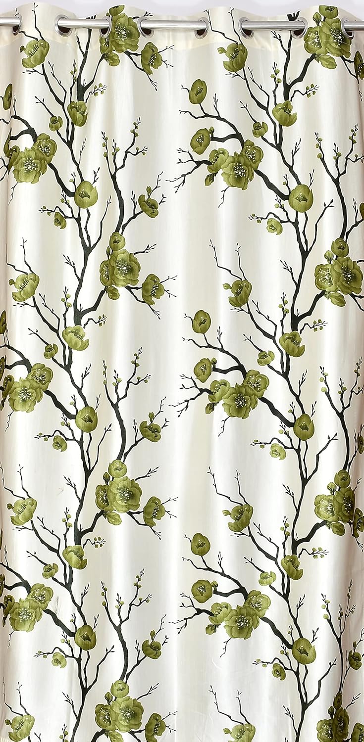 Floral Stylish Polyester Curtains – Set of 3