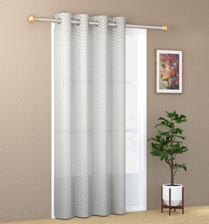 Cross Net Light Filtering Curtains for Home Decor Set of 2