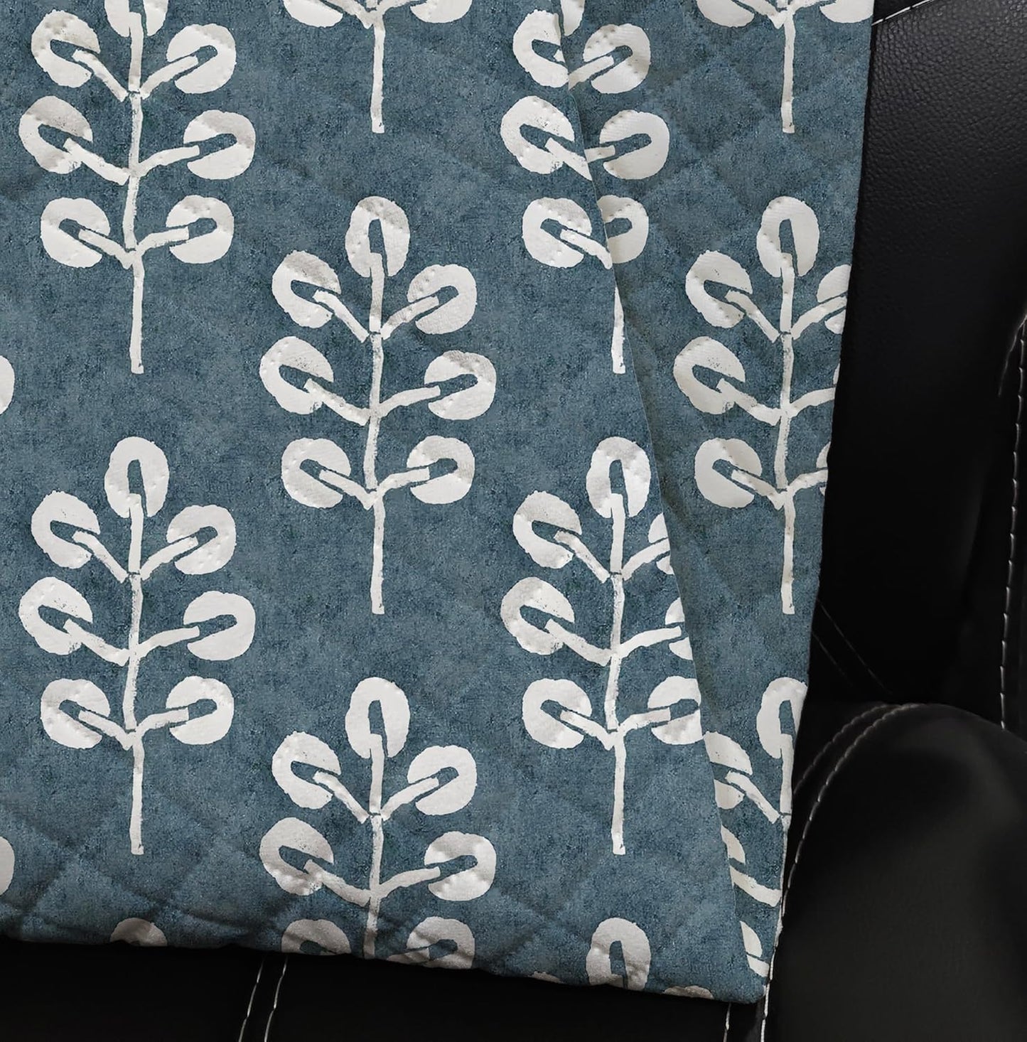 Botanical Velvet Sofa Mat Set – 3 Seater