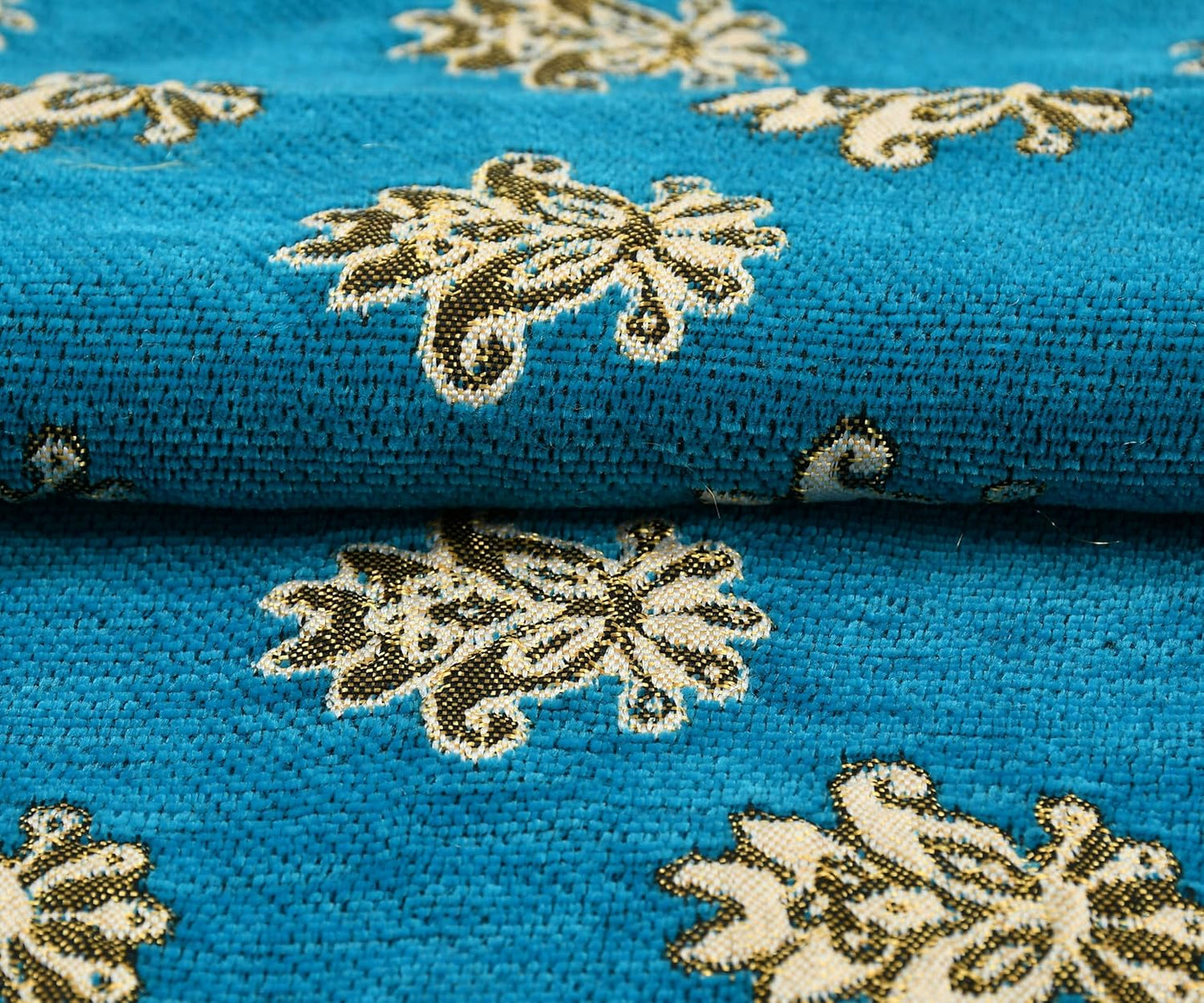 Premium Aqua Chenille Sofa Cover Set – 3 Seater