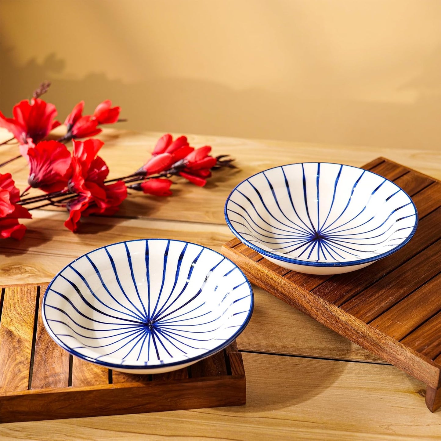 Ceramic Side Serving Plates 10 Inches Quarter Plates (Pack of 4)