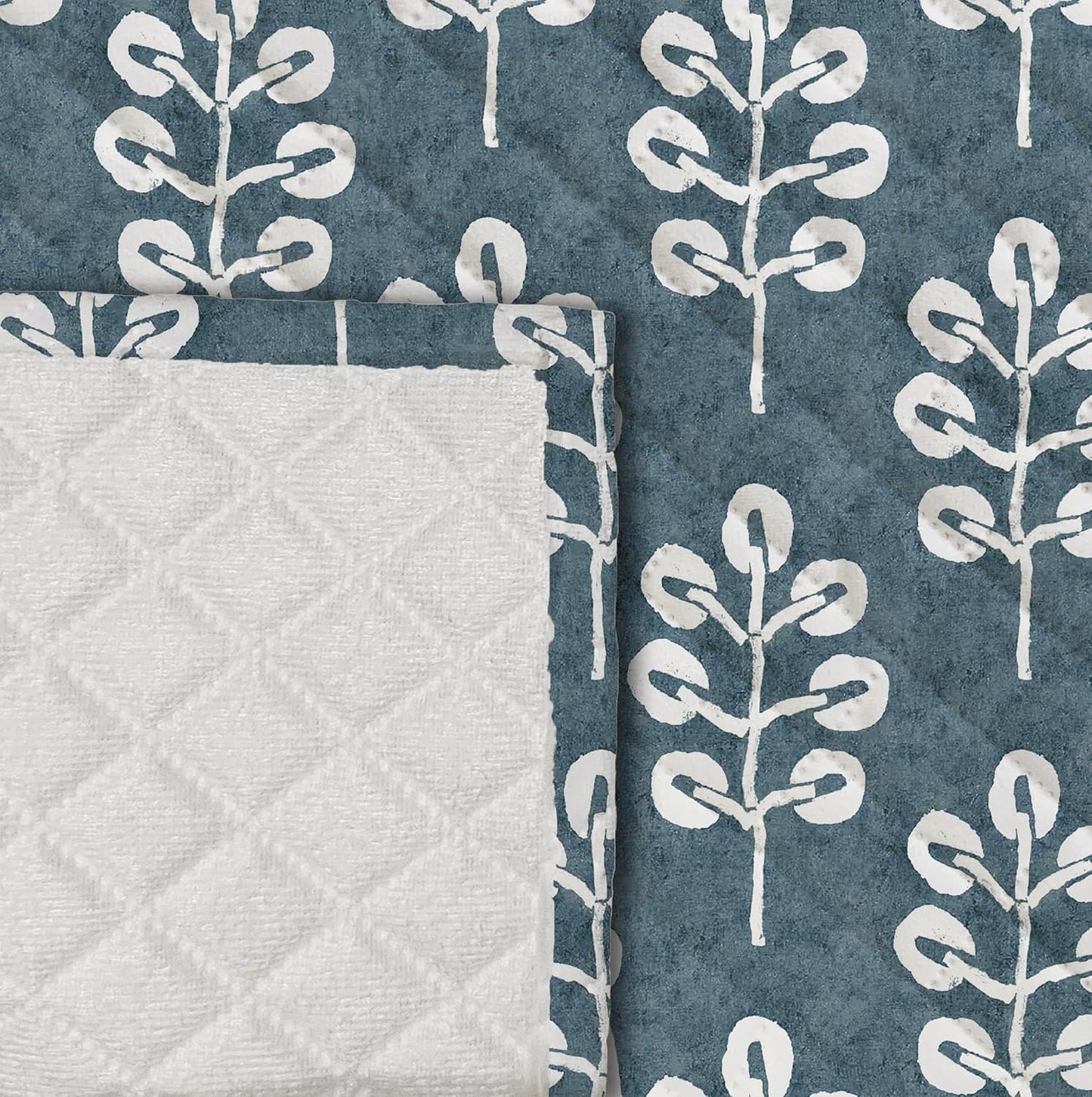 Botanical Velvet Sofa Mat Set – 3 Seater
