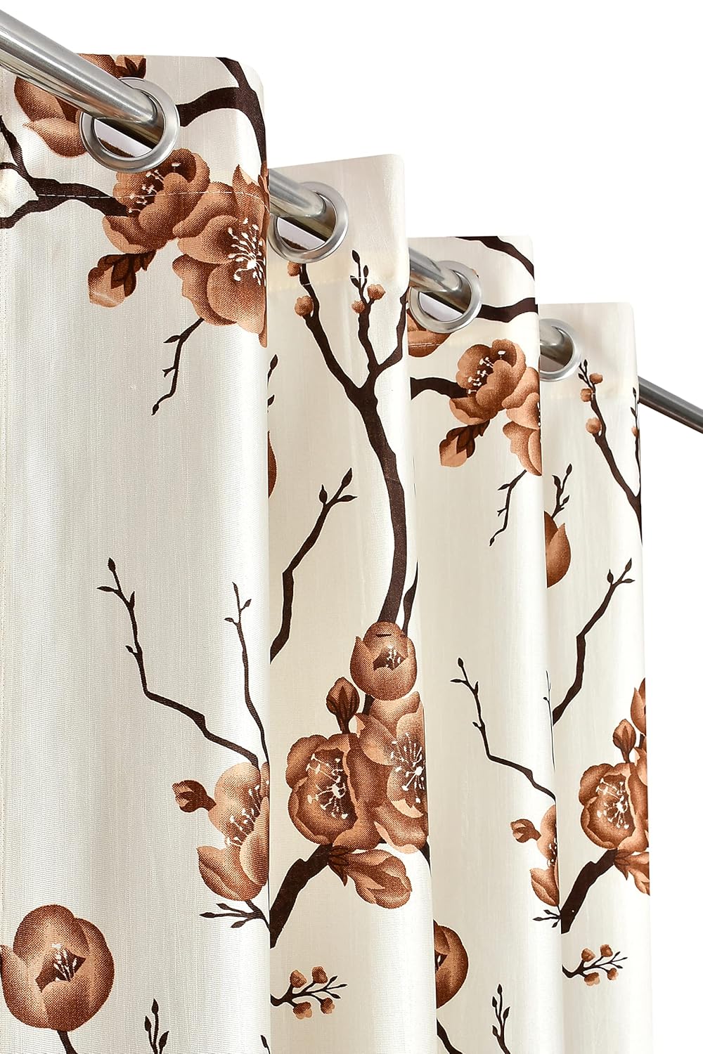 Floral Stylish Polyester Curtains – Set of 3