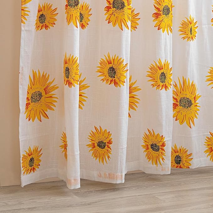Sunflower Printed Curtains for Home Décor (Pack of 1)