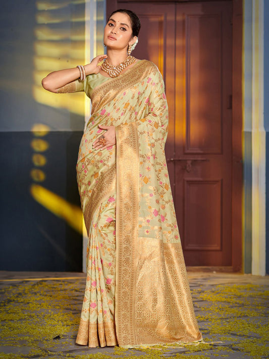 Rani Raiment  Astita Woven Design Zari Banarasi Saree