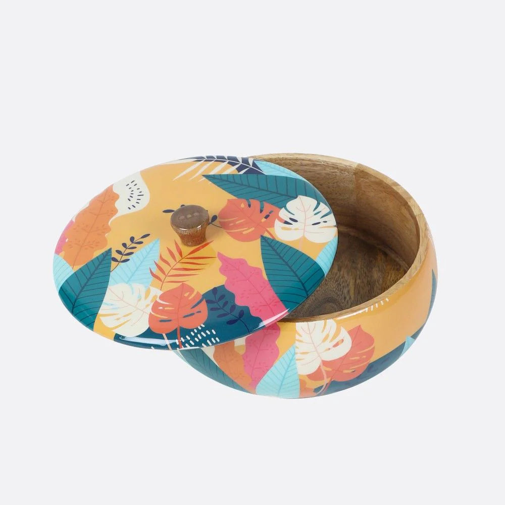 Tropical Wooden Roti, Chapati & Storage Box (Size: 20 x 20 x 12 cm)