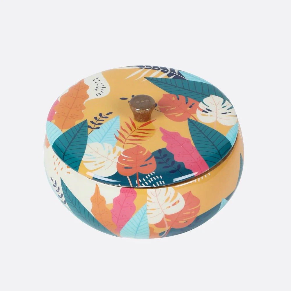 Tropical Wooden Roti, Chapati & Storage Box (Size: 20 x 20 x 12 cm)