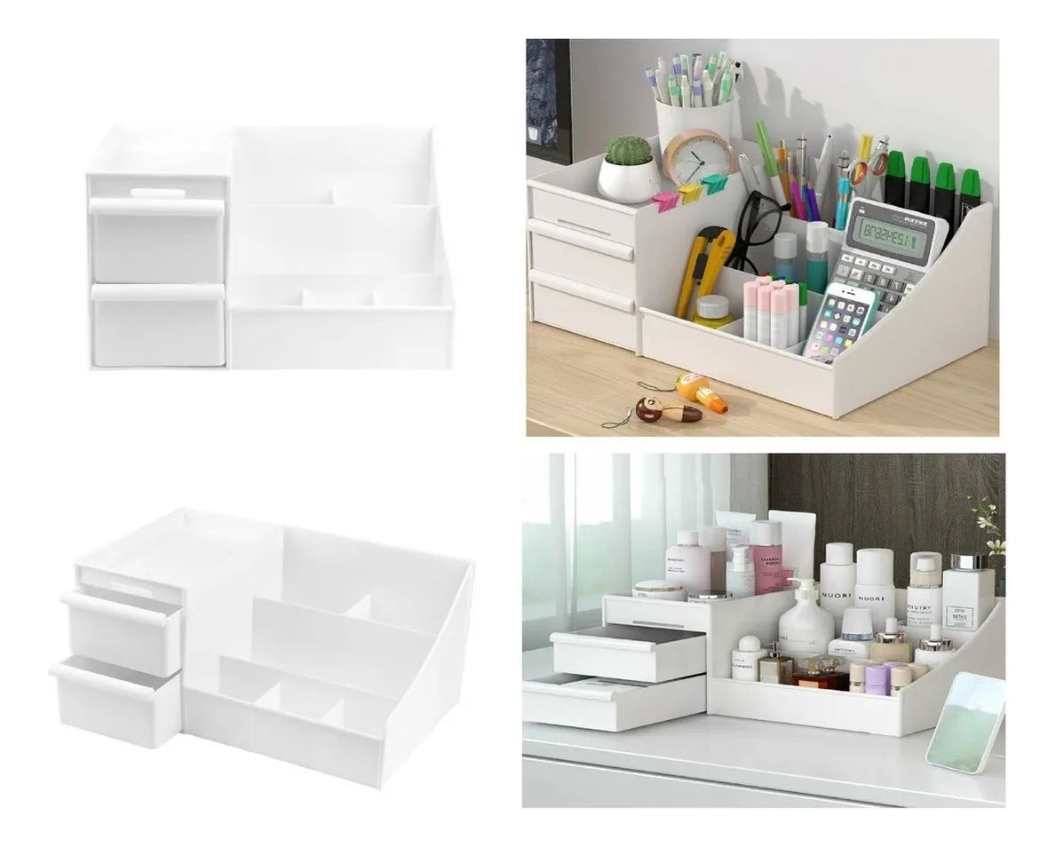 Multi-Slot Design Stylish Makeup Organizer – Countertop Storage