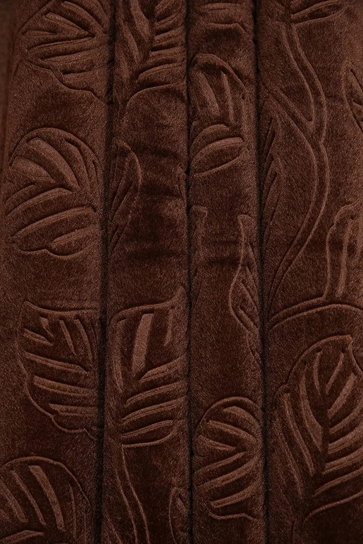 Attractive Leaf Velvet Semi Sheer Curtains (pack of 1)
