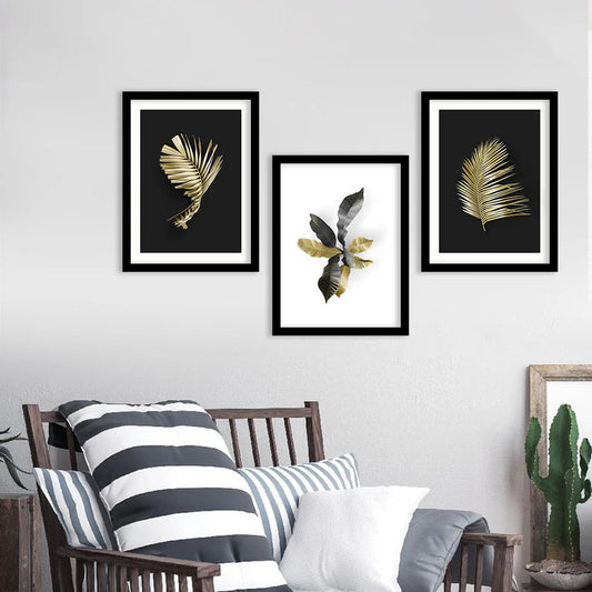 Modern Art Framed Wall Posters – Set of 3 (11 x 14 inch)