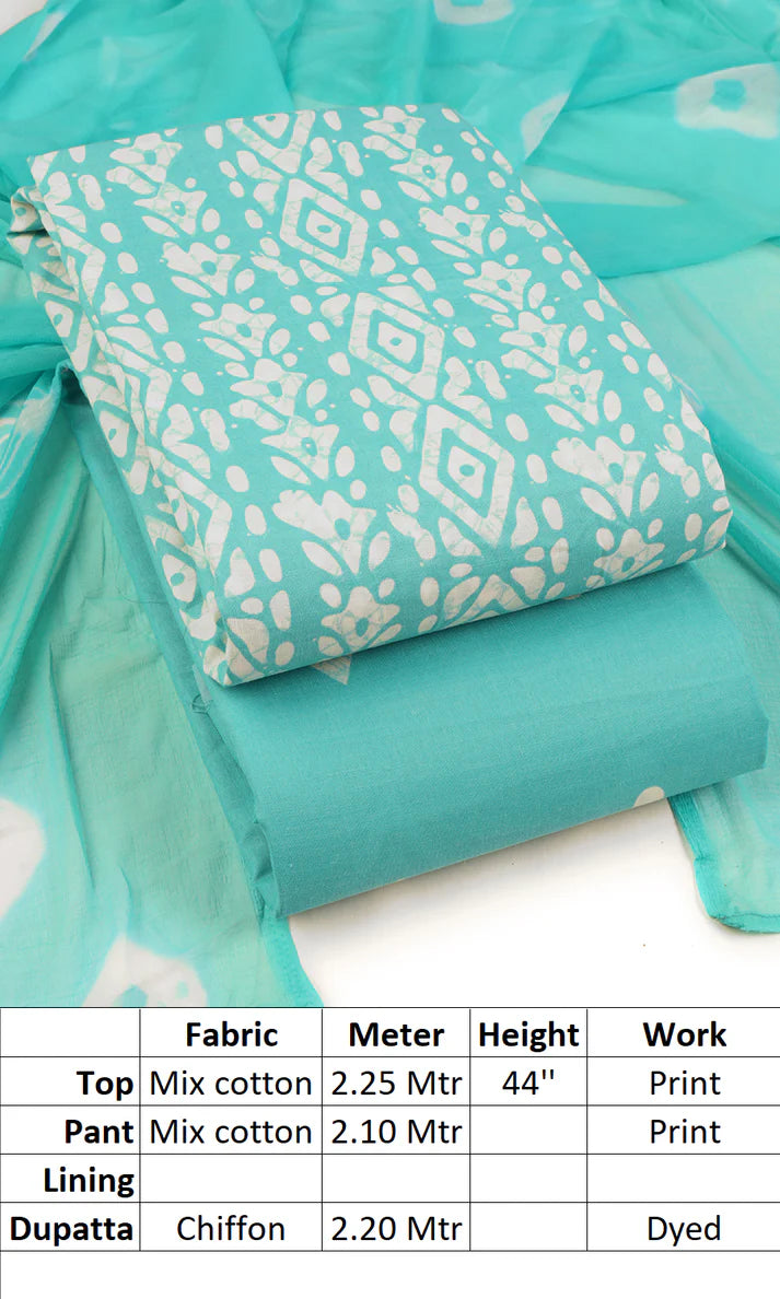 Batik Charm Cotton viscose blend Dress Material