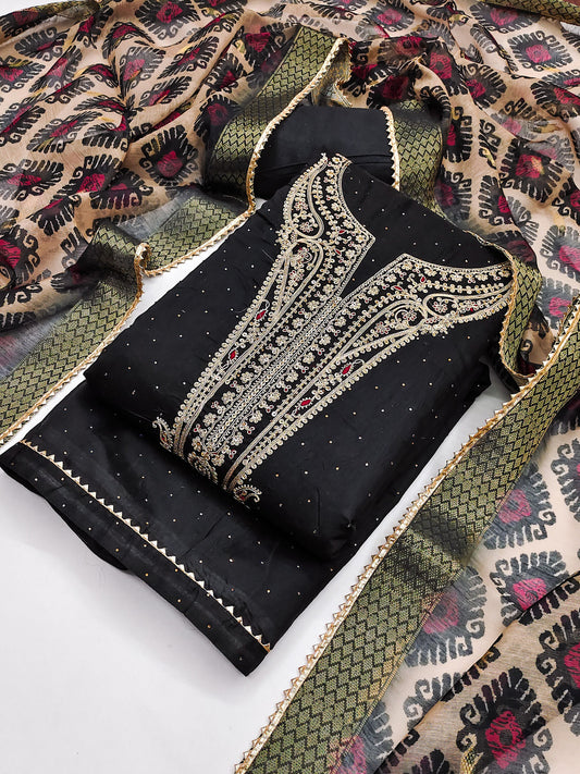 Rani Raiment Tavas Embroidered Unstitched Dress Material