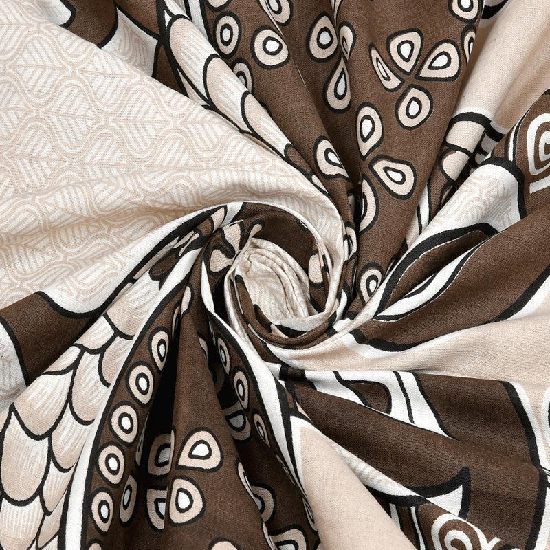 Peacock Design Jaipuri Printed 100% Pure Cotton Bedsheet With Pillow Covers