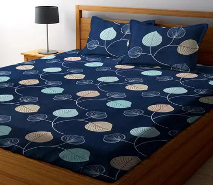 Rangloom Fabrics Cotton King Flat 210 TC 3D Printed Bedsheet
