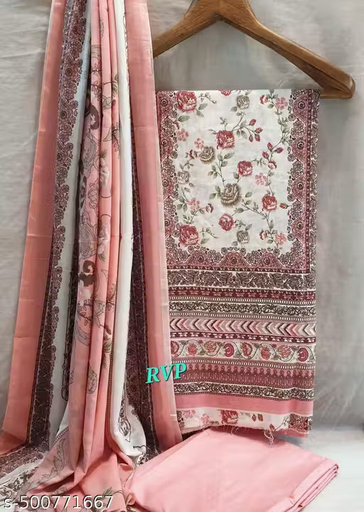 Jaipuri Floral Charm Cotton Dress Material