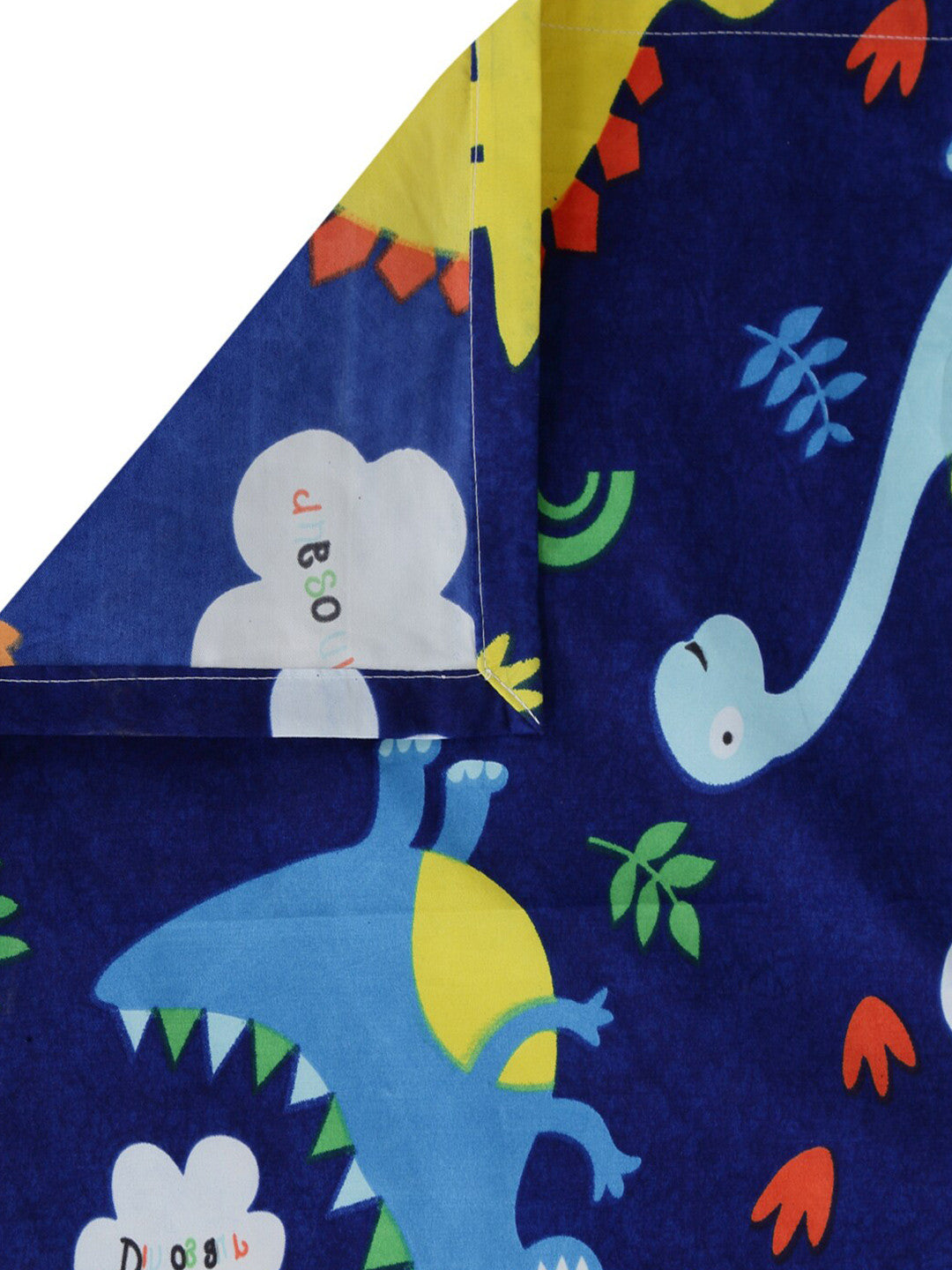 Rangloom Fabrics Navy Blue Graphic Cotton 300 TC King Fine Bedsheet with 2 Pillow Covers