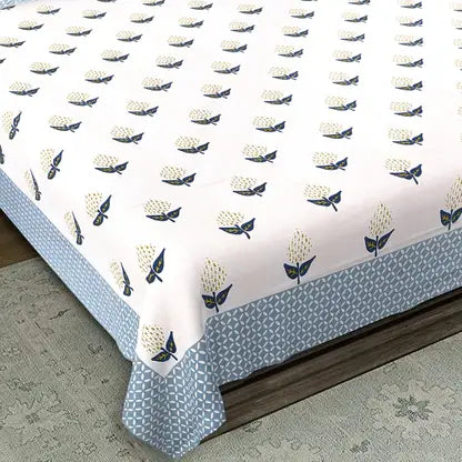Rangloom Fabrics Cotton King Flat 220 TC Printed Bedsheet