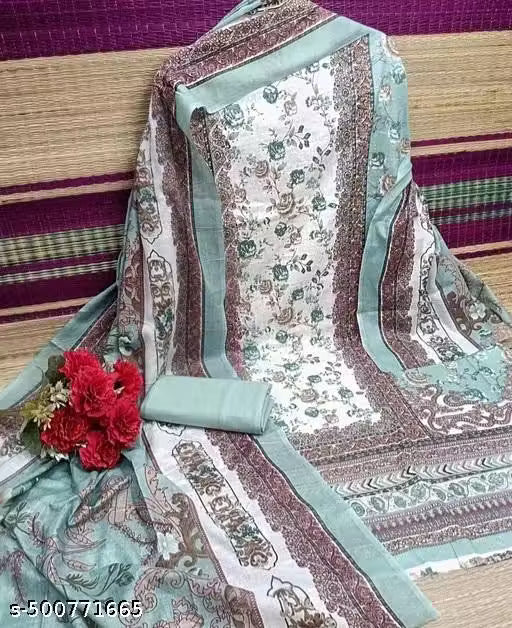 Jaipuri Floral Charm Cotton Dress Material