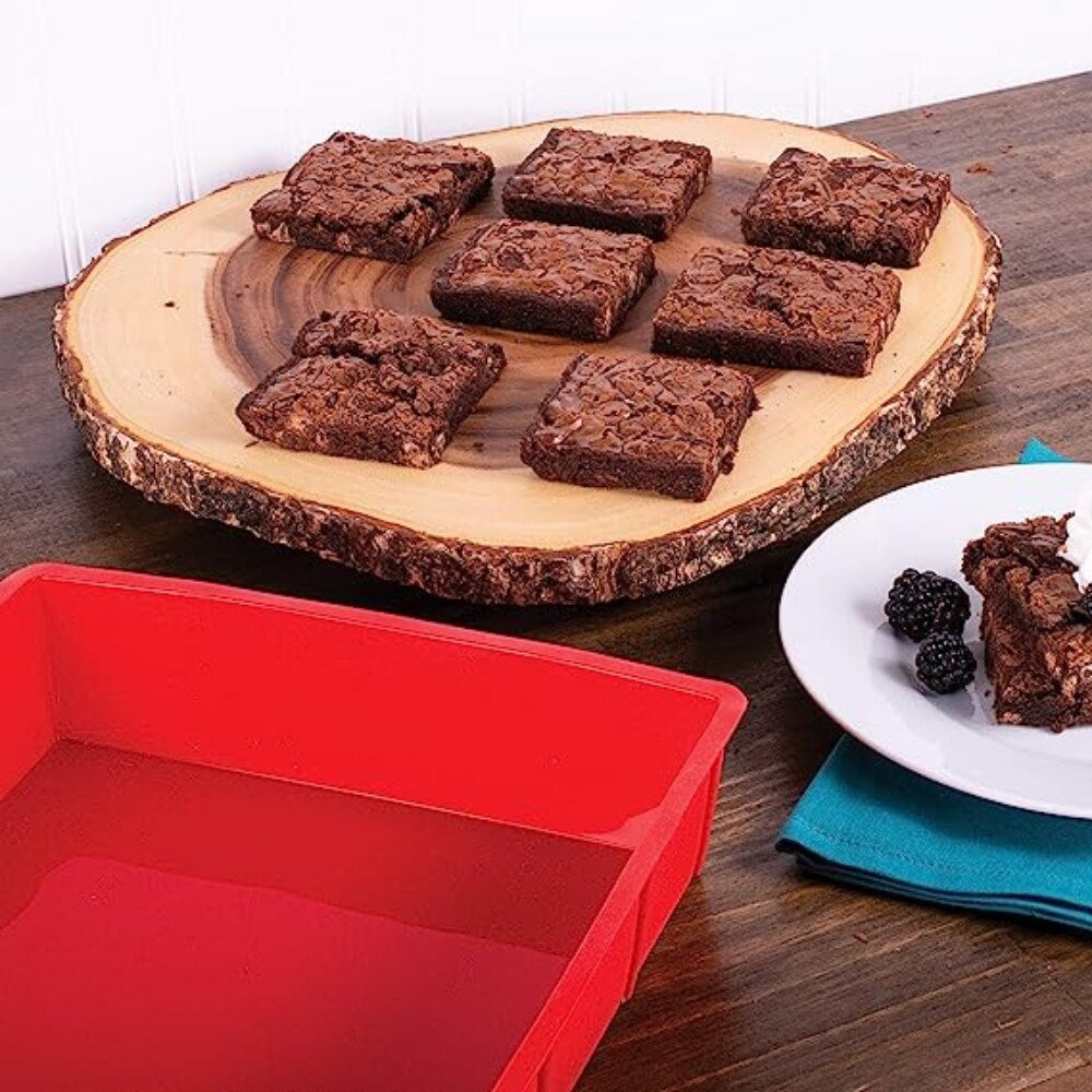 Premium SGS Certified Silicon Square Cake Mould for Baking, Bakeware Pan, 6 Inch / 15cm BPA-Free, Microwave Safe, Easy Release Baking Tin