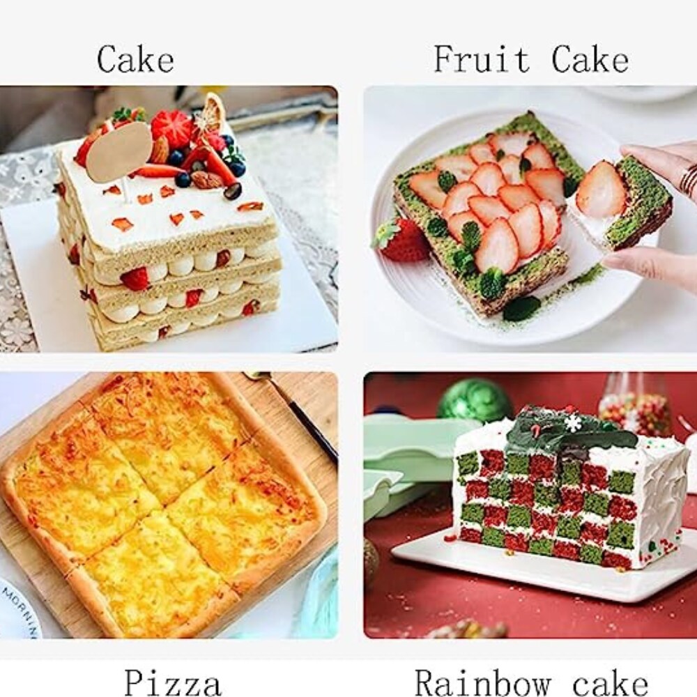 Premium SGS Certified Silicon Square Cake Mould for Baking, Bakeware Pan, 6 Inch / 15cm BPA-Free, Microwave Safe, Easy Release Baking Tin