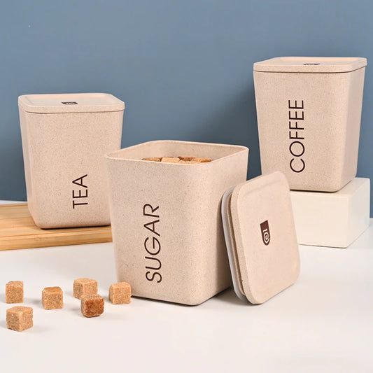 Kitchen Storage Jars & Containers Kitchen Storage Jars & Containers | Airtight Container Set | Sand Castle – 800ml Each (Set of 3)