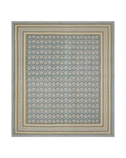 Jaipuri Print 100% Cotton King Size Bedsheet with Pillow Covers