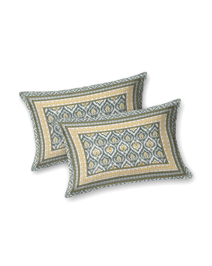 Jaipuri Print 100% Cotton King Size Bedsheet with Pillow Covers